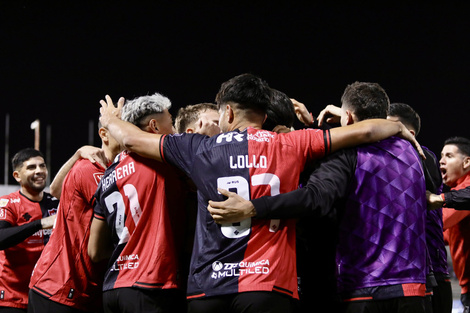 El festejo de los jugadores de Newell's