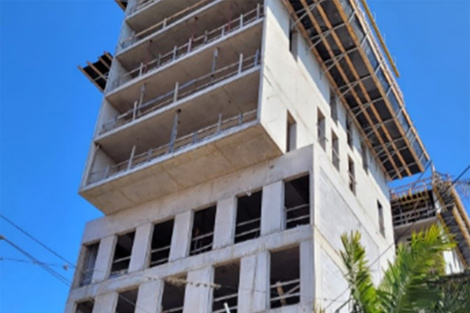 El edificio donde murieron los trabajadores (Fuente: Imagen web)