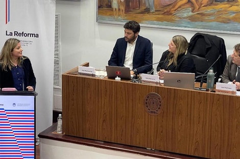 Gutiérrez, del secretariado de Festram, expuso ante la comisión. (Fuente: Gentileza)