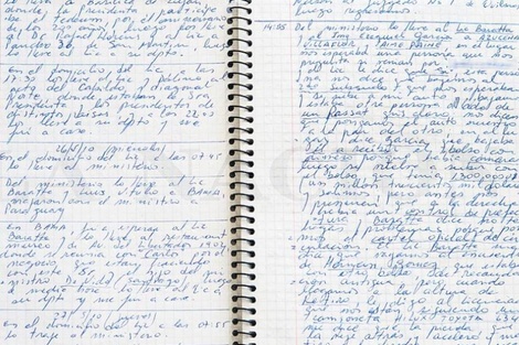Algunas partes de los cuadernos no fueron escritas por el chofer.