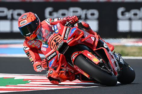 Marc Márquez (Ducati), imponente en Hungría.