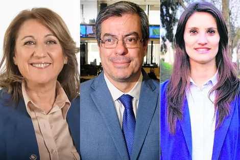 Mónica Fein (PS), Germán Martínez (PJ) y Melina Giorgi (UCR). (Fuente: Archivo Rosario12)