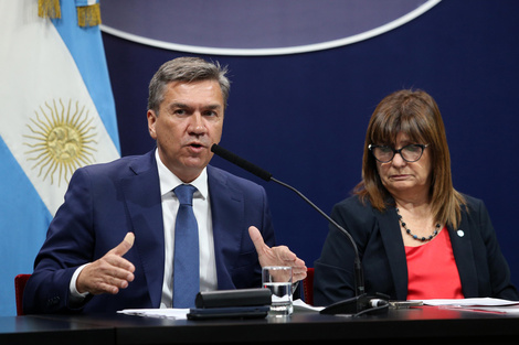 Leandro Zdero junto a la ministra de Seguridad, Patricia Bullrich. 