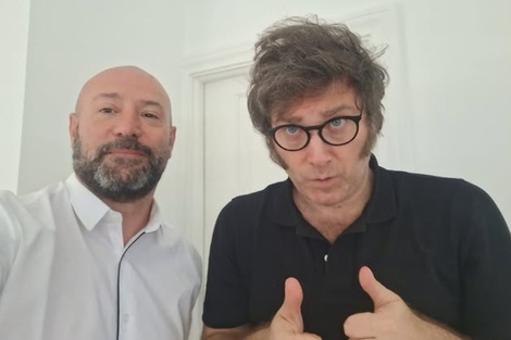 El extitular de la ANDIS, Diego Spagnuolo, y el presidente Javier Milei.
