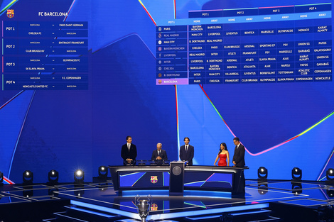 El complicado sorteo de la Champions duró más de una hora (Fuente: EFE)