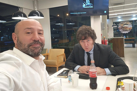 Diego Spagnuolo y Javier Milei cuando todavía tenían un vínculo muy cercano. (Fuente: Archivo)