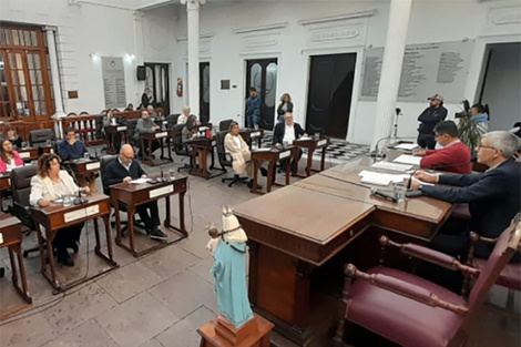 La sesión en el Concejo Deliberante de San Nicolás. 