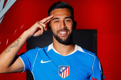Nico González fue presentado en el Atlético de Madrid