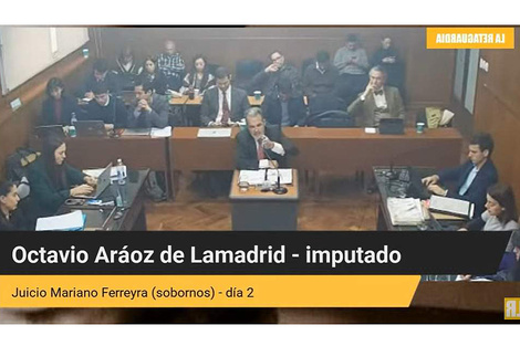 Aráoz de Lamadrid está imputado del delito de tráfico de influencias agravado. (Fuente: Capturas de video)