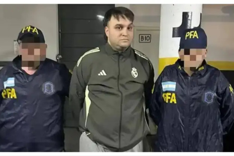  Lautaro "Laucha" Ghiselli cuando fue detenido.  (Fuente: Imagen web)