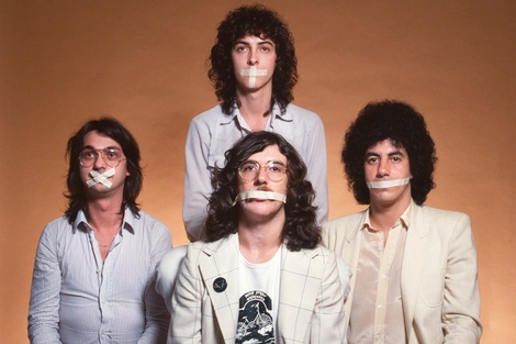 Serú Giran durante el lanzamiento del disco Bicicleta, en 1980. (Fuente: Archivo)