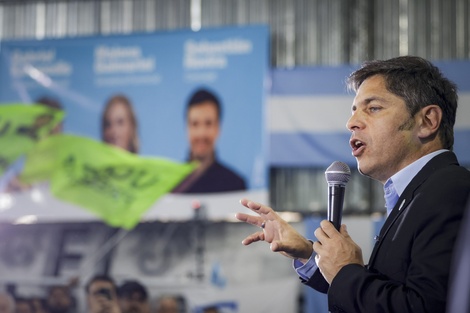 Axel Kicillof en plena campaña.