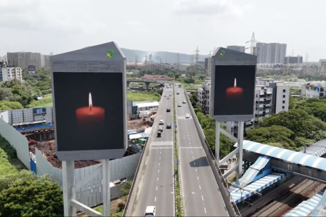 Mumbai, una de las 130 ciudades que mostró la vela de la Paz en 2024. (Fuente: Gentileza)