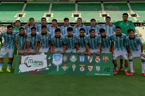 Los pibes del Racing finalista del Mundial Juvenil de Clubes. (Fuente: Prensa)