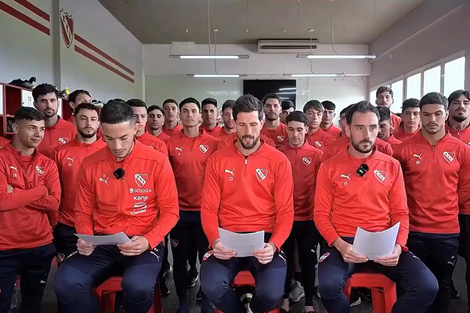 El plantel de Independiente se manifestó tras la sanción de Conmebol