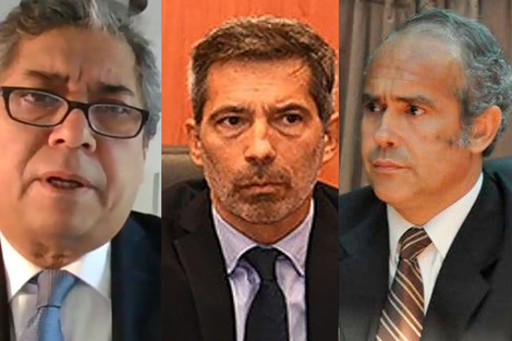 Fernando Canero, Enrique Méndez Signori y Germán Castelli, los jueces de la causa.