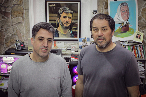 Ignacio Portela y Walter Marini, dos de los fundadores de Sudestada junto al fallecido Hugo Montero.  (Fuente: Gentileza)