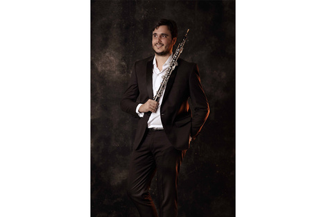Agustín Tamagno, solista de oboe.  (Fuente: Gentileza)