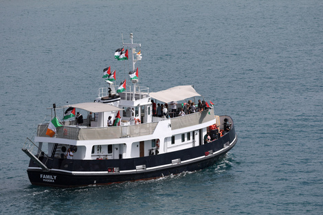 La flotilla inició la última etapa de su viaje a Gaza.
