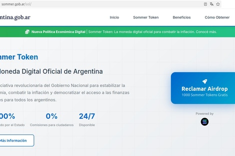 Un sitio oficial salió a promocionar una criptomoneda y el Gobierno denunció un hackeo