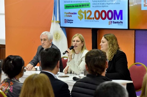 La vicegobernadora encabezó la conferencia de prensa. (Fuente: Prensa Gobernación Santa Fe)