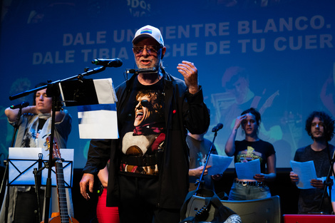 León Gieco, uno de los organizadores del recital que se realizará en La Trastienda. 