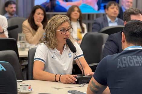 Carranza durante su intervención en el anexo de la Cámara de Diputados