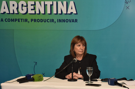 Patricia Bullrich apareció en Mar del Plata para atacar a quienes iban a cerrar el encuentro (Fuente: NA)