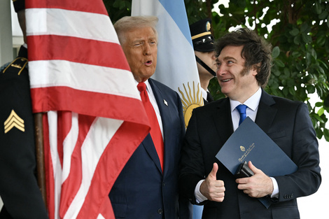 Donald Trump y Javier Mieli. (Fuente: AFP)