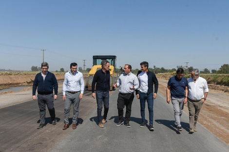 Gabriel Katopodis viajó hasta Girodias para recorrer las obras de la Ruta del Cereal.