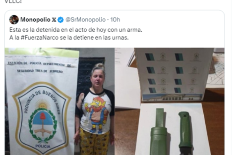 El tuit de Milei, disociado de la realidad. 