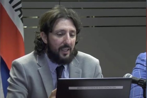 Pablo Laurta en un encuentro de Varones Unidos.