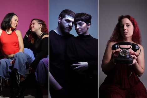 "Alto viaje amiga": Ariana Favaretto y Camila Hidalgo Solís. ."Apocalipsis": Eva Ricart y Germán Lucatti. "Te escucho un poco lejos": Sofía Di Palma- (Fuente: Gentileza)