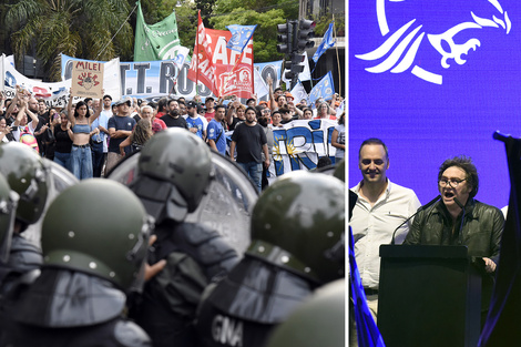 El repudio a la visita presidencial chocó contra la Gendarmería.