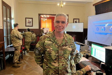 El coronel Queiruga dio los detalles del operativo de seguridad electoral.