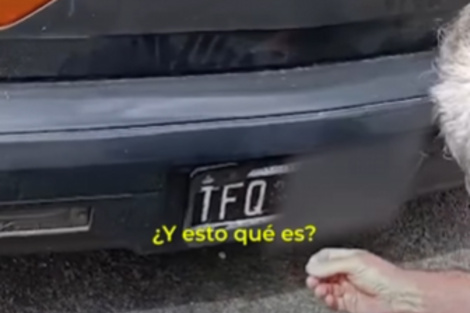 "Esto me lo hicieron": la insólita excusa de un conductor con la patente adulterada