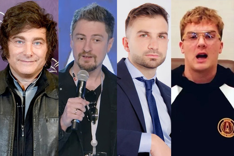 Javier Milei y los criptobros Fernando Terrones Godoy, Mauricio Novelli y Hayden Davis.