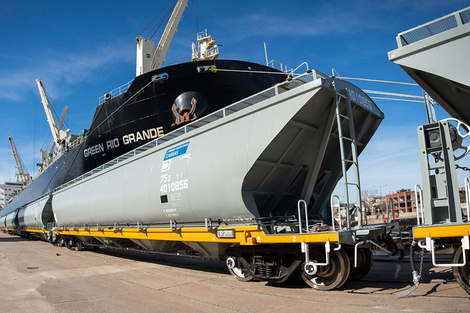 A fines de julio llegaron los vagones graneleros fabricados por China para ser incorporados al Belgrano Cargas (Fuente: Imagen web)