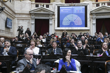 El bloque de Unión por la Patria en la Cámara de Diputados.  (Fuente: Prensa Diputados)