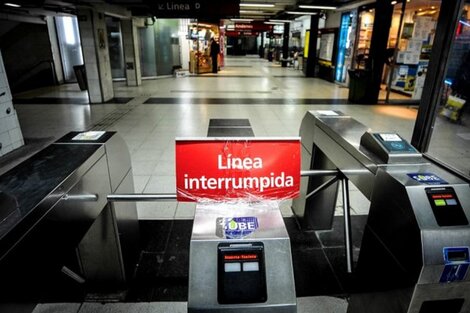 Protesta en el subte