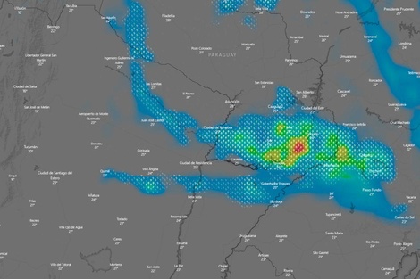 Rige una alerta amarilla por tormentas en Formosa y Misiones