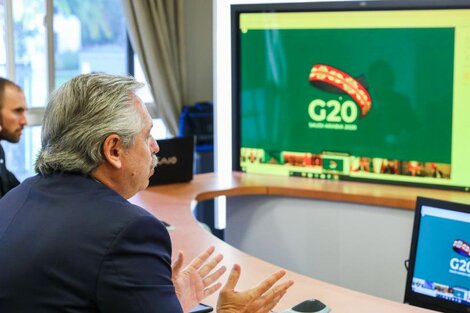 Alberto Fernández participará de la cumbre del G20 que se realizará en forma virtual