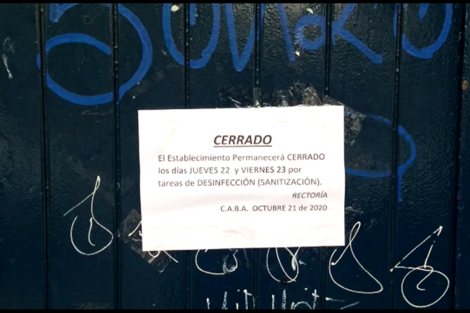 Coronavirus en una escuela de Barracas: “El gobierno de la ciudad está absolutamente despreocupado por la situación”