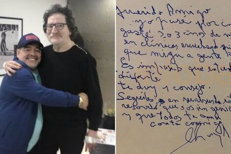 Cuando Charly García le escribió una carta a Maradona: "recordá que sos un genio y que todos te aman"