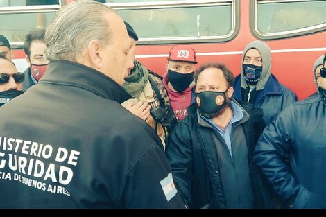 Sergio Berni dialogó con los colectiveros y se levantó el corte en la General Paz