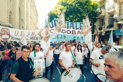 Protesta de judiciales contra el proyecto del gobierno