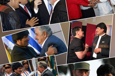 Con Kirchner, Chávez, Lula y Maradona: la publicación de Evo Morales por el Día de la Amistad