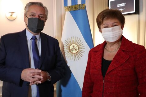 Kristalina Georgieva se comprometió a "ayudar a la Argentina" tras la reunión con Alberto Fernández