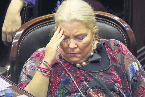 Lilita Carrió apareció sorpresivamente en el Congreso