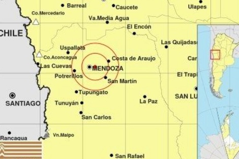 Mendoza: se registró un fuerte temblor de una magnitud de 4 grados